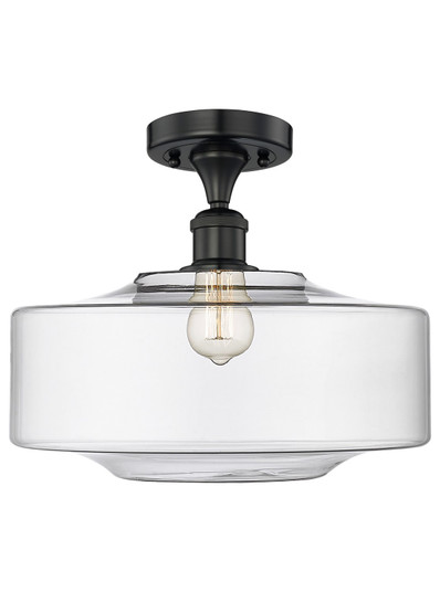 Edison One Light Semi-Flush Mount in Matte Black (405|616-1F-BK-G692-16)