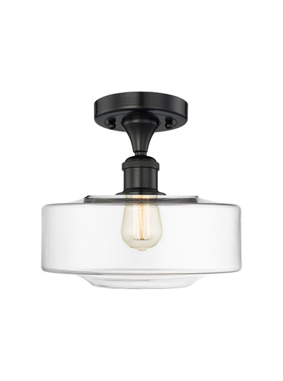 Edison One Light Semi-Flush Mount in Matte Black (405|616-1F-BK-G692-12)