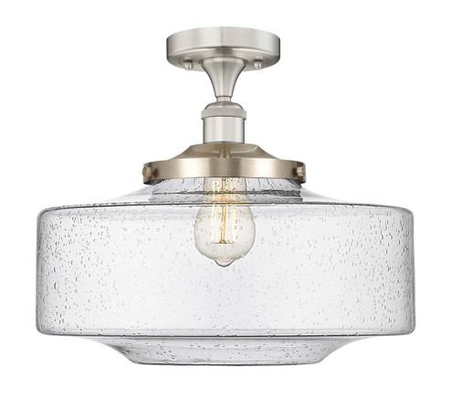 Edison One Light Semi-Flush Mount in Black Antique Brass (405|616-1F-BAB-G692-16)
