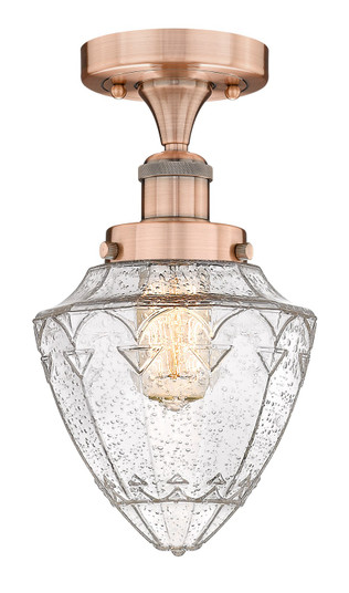 Edison One Light Semi-Flush Mount in Antique Copper (405|616-1F-AC-G664-7)