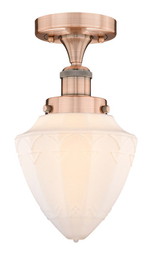 Edison One Light Semi-Flush Mount in Antique Copper (405|616-1F-AC-G661-7)