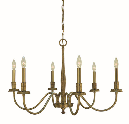 Matera Six Light Chandelier in Brushed Brass (8|5786 BR)