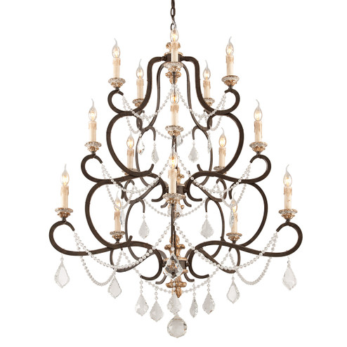 Bordeaux 15 Light Chandelier in Parisian Bronze (67|F3517-PZ/DG)