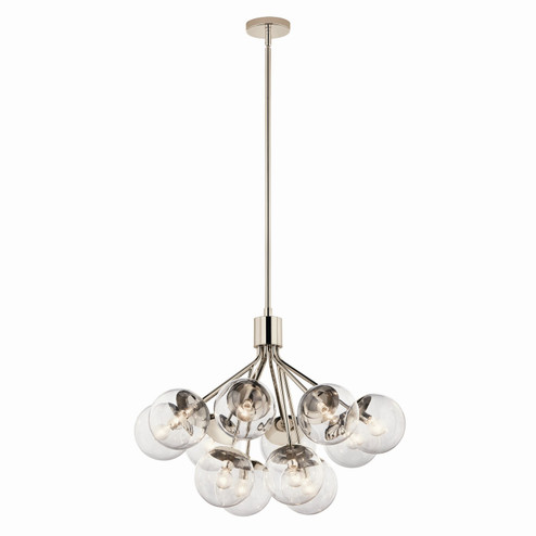 Silvarious 12 Light Chandelier Convertible in Polished Nickel (12|52701PNCLR)