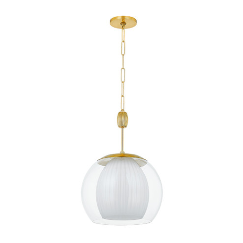 Clementon One Light Pendant in Aged Brass (70|7317-AGB)