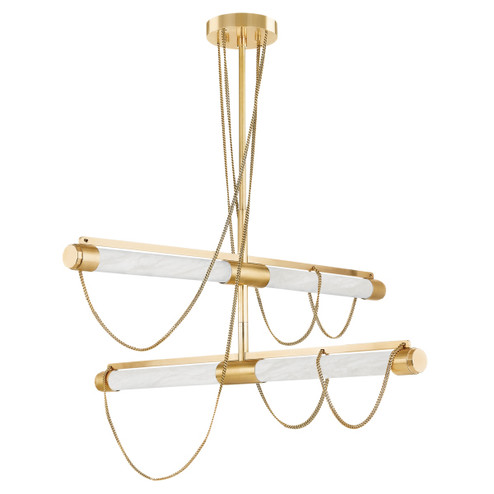 Lariat LED Chandelier in Vintage Brass (68|463-49-VB)