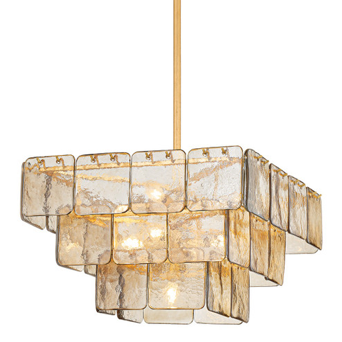 Regal Nine Light Chandelier in Vintage Gold Leaf (68|449-24-VGL)