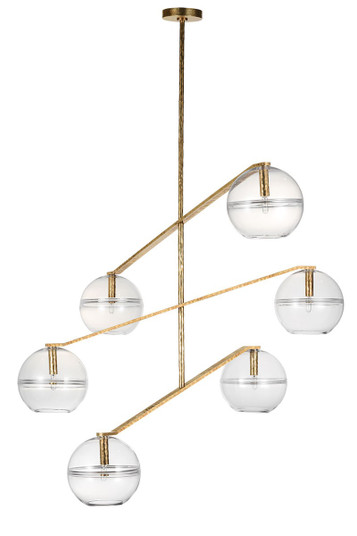Lowing Six Light Chandelier in Polished Antique Brass (182|SLCH354CPAB)