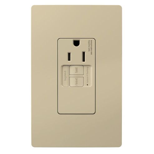 radiant Tamper-Resistant 15A Simplex Self-Test GFCI Receptacles with SafeLock Protection in Ivory (246|1597TRSGLI)