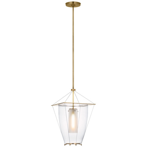 Ovalle LED Lantern in Antique Burnished Brass (268|RB 5092AB-CG) Ovalle LED Lantern in Antique Burnished Brass (268|RB 5092AB-CG)