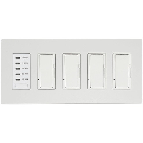 Timer & Dimmer Four Dimmers and One Timer in White (40|EFSWTD4)