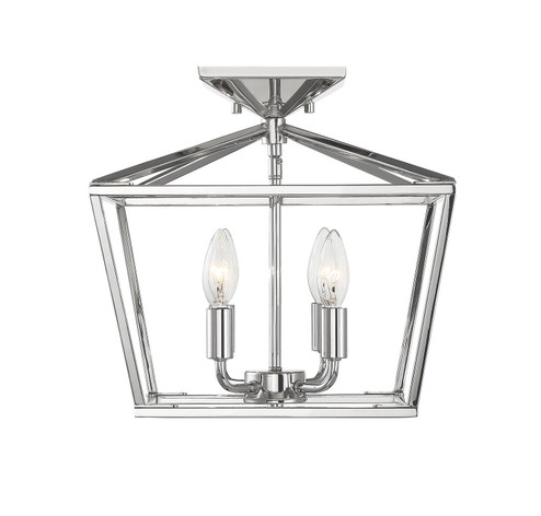 Townsend Four Light Semi-Flush Mount in Polished Nickel (51|6-328-4-109)