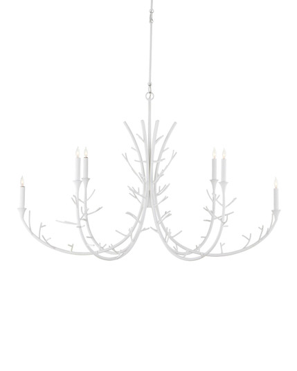 Twiggy Oval Chandelier Six Light Chandelier in Gesso White (142|9000-1207)