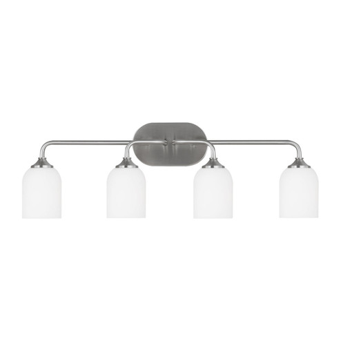 Emile Four Light Vanity in Brushed Steel (1|GLV1024EN3/BS)