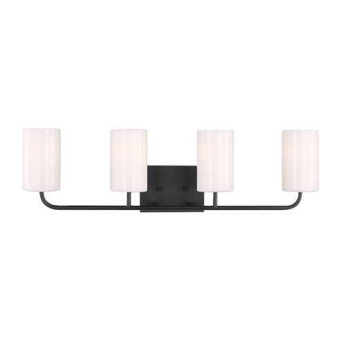 Rhett Four Light Vanity in Midnight Black (1|GLV1004EN3/MBK)
