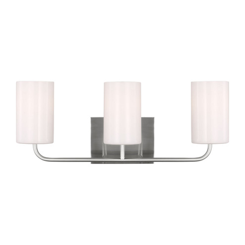 Rhett Three Light Vanity in Satin Brass (1|GLV1003EN3/BS)