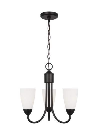Seville Three Light Chandelier in Midnight Black (1|3120203EN3-112)