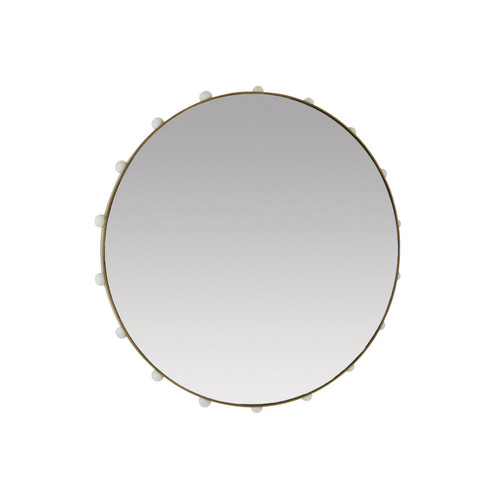 Estera Mirror in Antique Brass/White/Plain (314|WMI40)