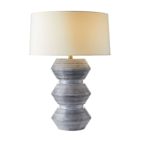 Drifter One Light Table Lamp in Haze Blue Reactive Glaze/Antique Brass/Ivory (314|PTE10-SH047)