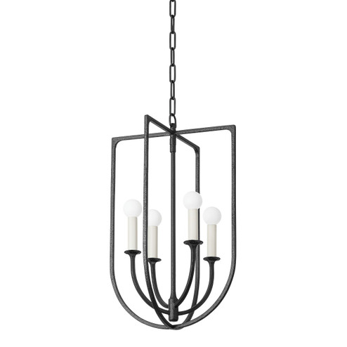 Kael Four Light Lantern in Black Iron (67|F3214-BI)