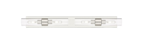 Downtown Urban Four Light Bath Vanity in Satin Nickel (405|617S-4W-SN-G617-8CL)