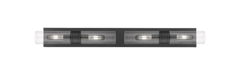Downtown Urban Four Light Bath Vanity in Matte Black (405|617S-4W-BK-G617-8SDY)