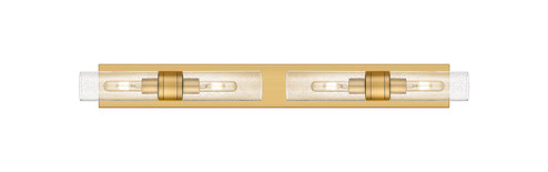 Downtown Urban Four Light Bath Vanity in Brushed Brass (405|617S-4W-BB-G617-8SDY)