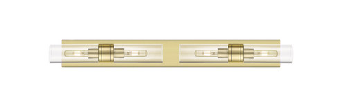 Downtown Urban Four Light Bath Vanity in Antique Brass (405|617S-4W-AB-G617-8CL)