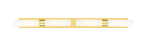 Downtown Urban Four Light Bath Vanity in Satin Gold (405|617L-4W-SG-G617-11SWH)