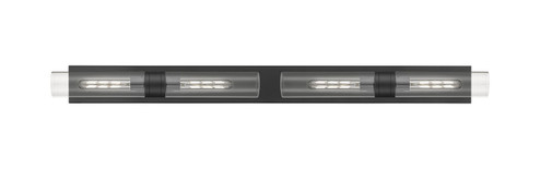 Downtown Urban Four Light Bath Vanity in Matte Black (405|617L-4W-BK-G617-11CL)