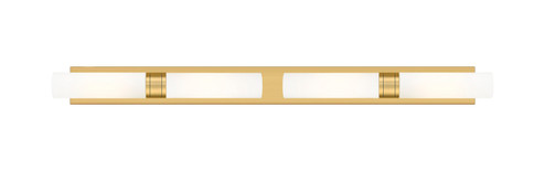 Downtown Urban Four Light Bath Vanity in Brushed Brass (405|617L-4W-BB-G617-11WH)