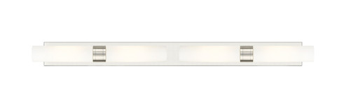 Downtown Urban Four Light Bath Vanity in Antique Brass (405|617L-4W-AB-G617-11WH)