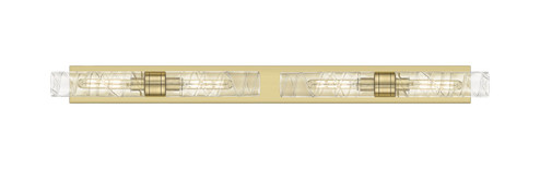 Downtown Urban Four Light Bath Vanity in Antique Brass (405|617L-4W-AB-G617-11DE)
