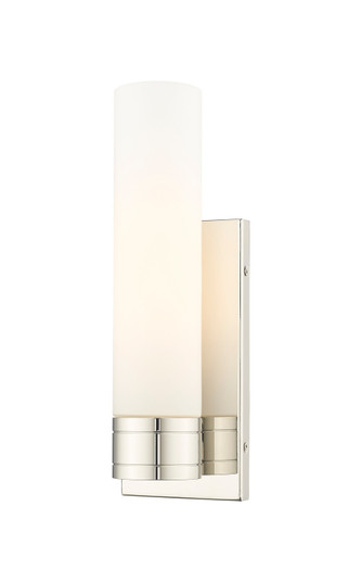 Downtown Urban One Light Wall Sconce in Polished Nickel (405|617-1W-PN-G617-11WH)