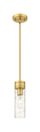 Downtown Urban One Light Mini Pendant in Brushed Brass (405|617-1S-BB-G617-8DE)
