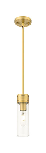 Downtown Urban One Light Mini Pendant in Brushed Brass (405|617-1S-BB-G617-8CL)