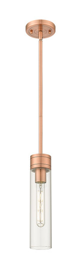Downtown Urban One Light Mini Pendant in Antique Copper (405|617-1S-AC-G617-11CL)