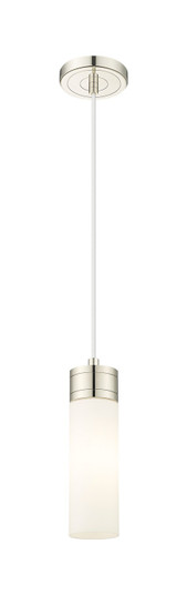 Downtown Urban One Light Mini Pendant in Polished Nickel (405|617-1P-PN-G617-8WH)