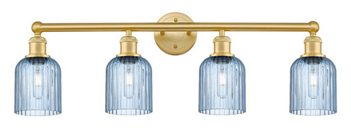 Edison Four Light Bath Vanity in Satin Gold (405|616-4W-SG-G559-5BL)