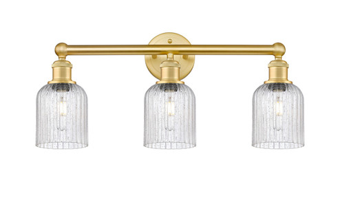 Edison Three Light Bath Vanity in Satin Gold (405|616-3W-SG-G559-5SDY)