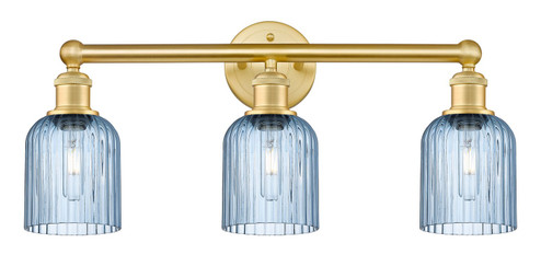 Edison Three Light Bath Vanity in Satin Gold (405|616-3W-SG-G559-5BL)