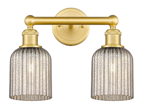 Edison Two Light Bath Vanity in Satin Gold (405|616-2W-SG-G559-5ME)