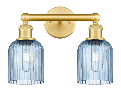 Edison Two Light Bath Vanity in Satin Gold (405|616-2W-SG-G559-5BL)