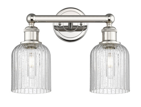 Edison Two Light Bath Vanity in Polished Nickel (405|616-2W-PN-G559-5SDY)