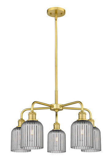 Ballston Five Light Chandelier in Satin Gold (405|516-5CR-SG-G559-5SM)