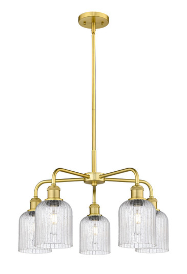 Ballston Five Light Chandelier in Satin Gold (405|516-5CR-SG-G559-5SDY)