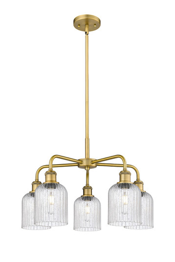 Downtown Urban Five Light Chandelier in Brushed Brass (405|516-5CR-BB-G559-5SDY)