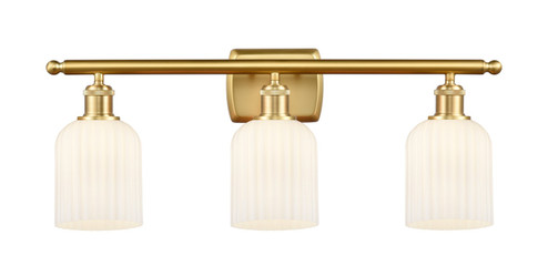 Ballston Three Light Bath Vanity in Satin Gold (405|516-3W-SG-G559-5GWH)