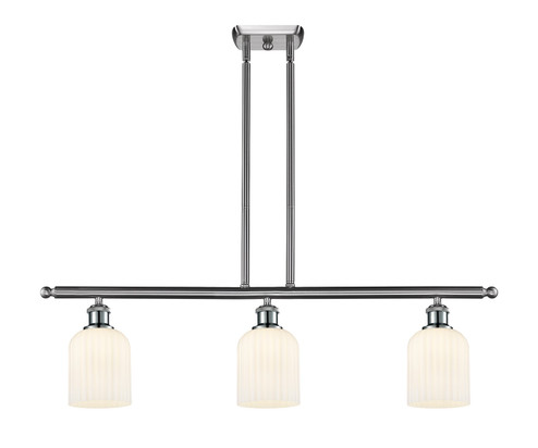 Ballston Three Light Island Pendant in Brushed Satin Nickel (405|516-3I-SN-G559-5GWH)
