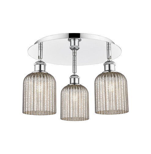 Ballston Three Light Semi-Flush Mount in Polished Chrome (405|516-3C-PC-G559-5ME)